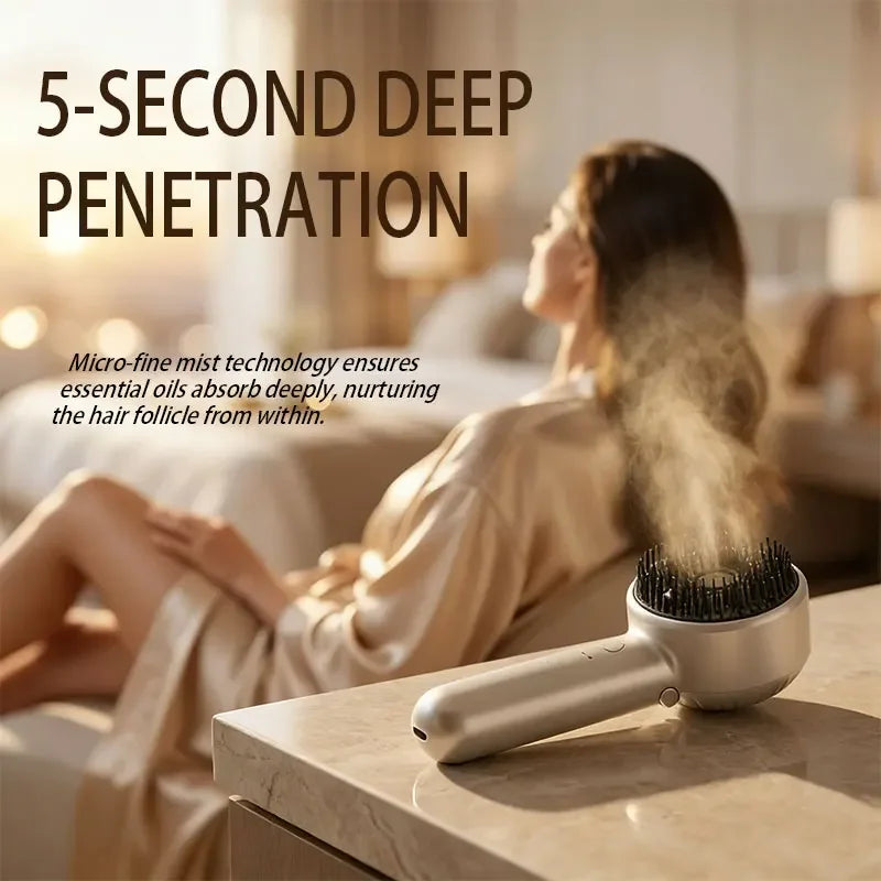 Electric Head Massage Vibratings Spray Comb Meridian Massager Hair Growth Scalp Brush Cordless Nourishing Scalp Applicator
