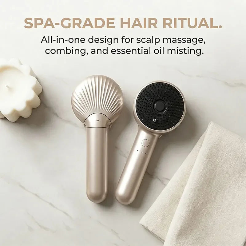 Electric Head Massage Vibratings Spray Comb Meridian Massager Hair Growth Scalp Brush Cordless Nourishing Scalp Applicator